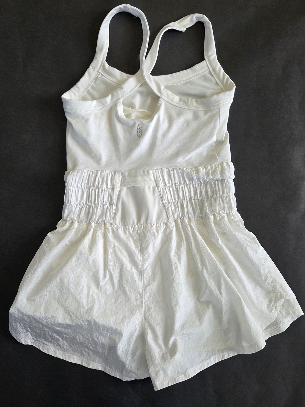 FP Movement by Free People White Smocked Waist Romper - Picture 2 of 8